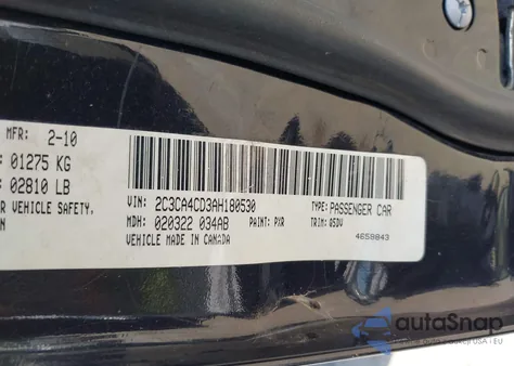 2010 Chrysler 300 Touring from USA, damaged, VIN 2C3CA4CD3AH180530